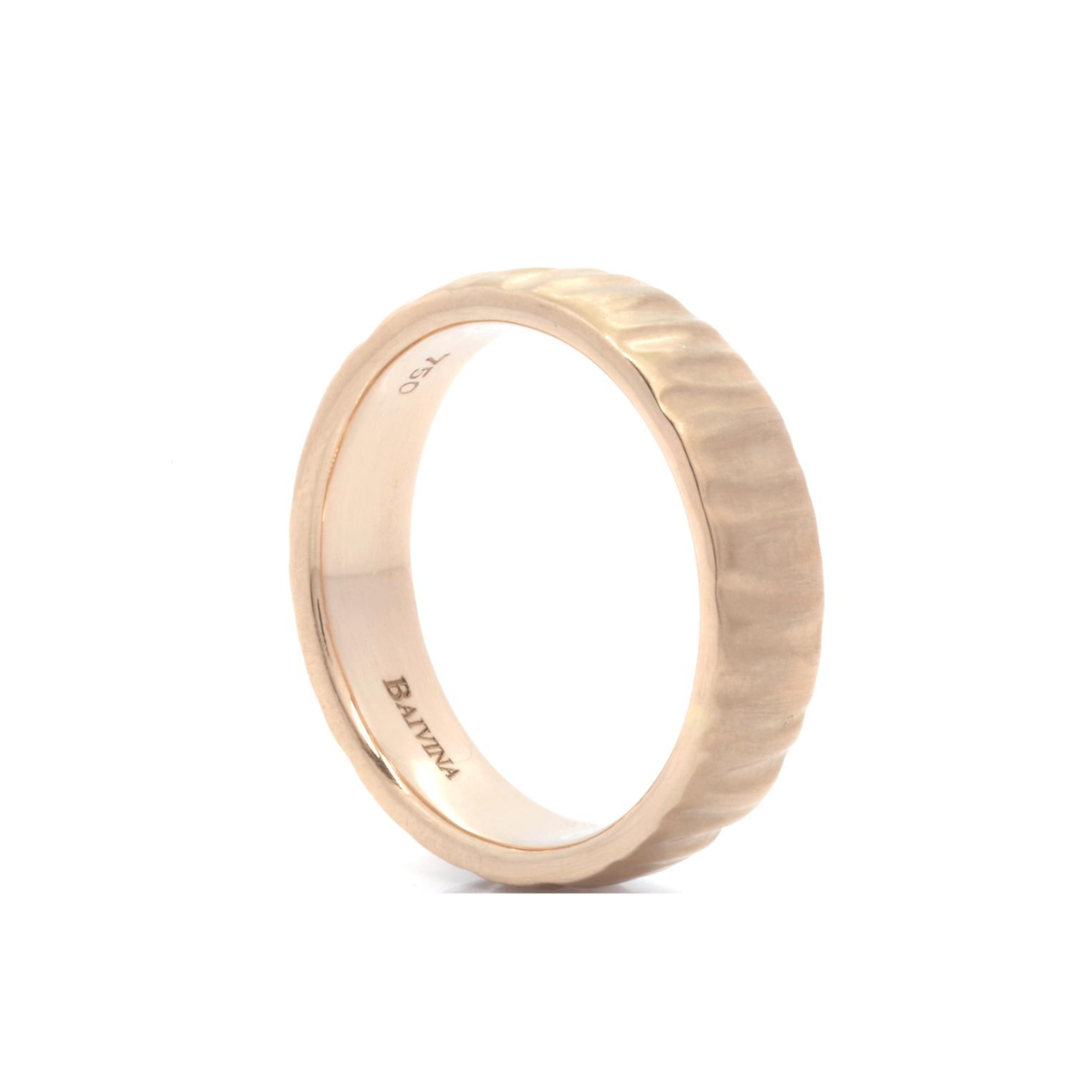 RING | 18K Rose Gold Textured Men's Ring