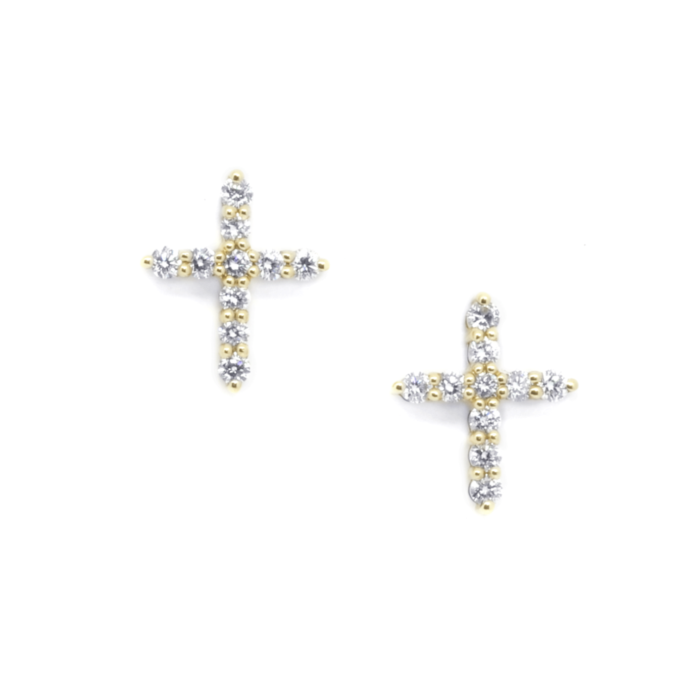 18K Yellow Gold Diamonds Earrings