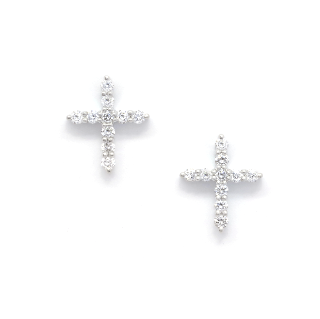 18K White Gold Diamond Earrings