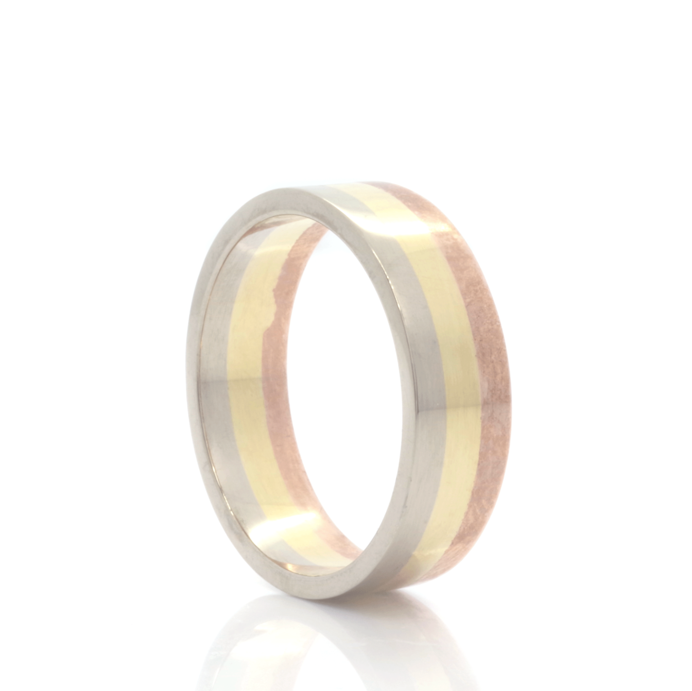 RING | 18K White, Yellow, and Rose Gold Ring