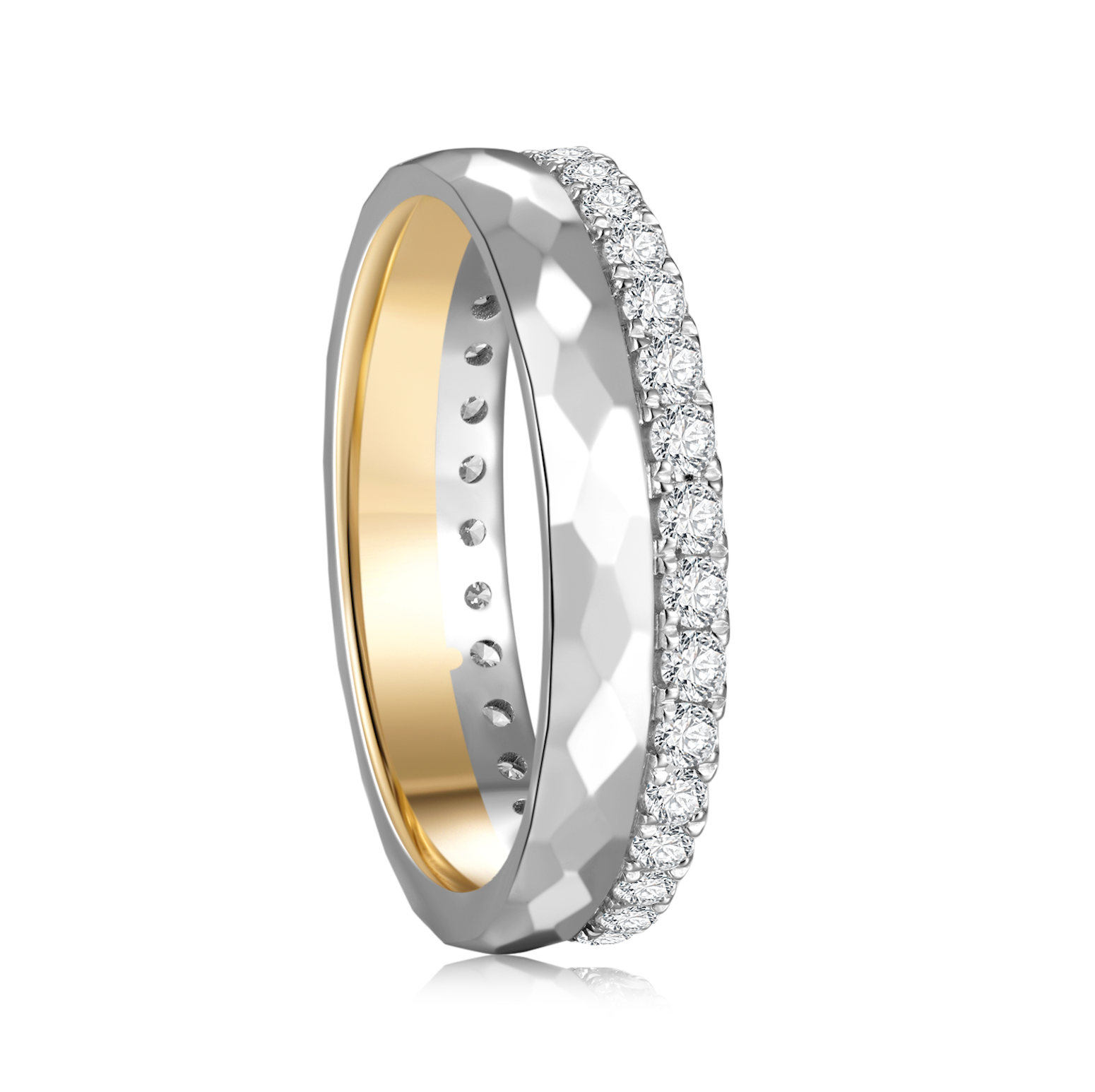 18K Yellow Gold and Platinum with 0.90ct Round Brilliant Natural Diamonds