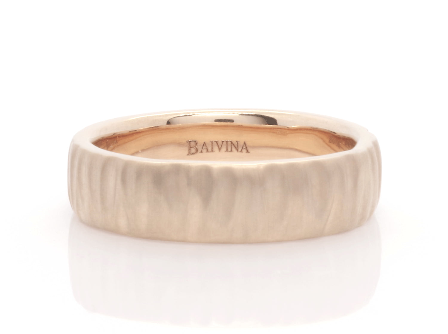 RING | 18K Rose Gold Textured Men's Ring